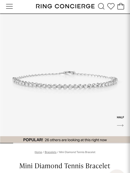 Ring Concierge Jewelry - Ring Concierge Mini Diamond Tennis Bracelet - Silver White Sparkle